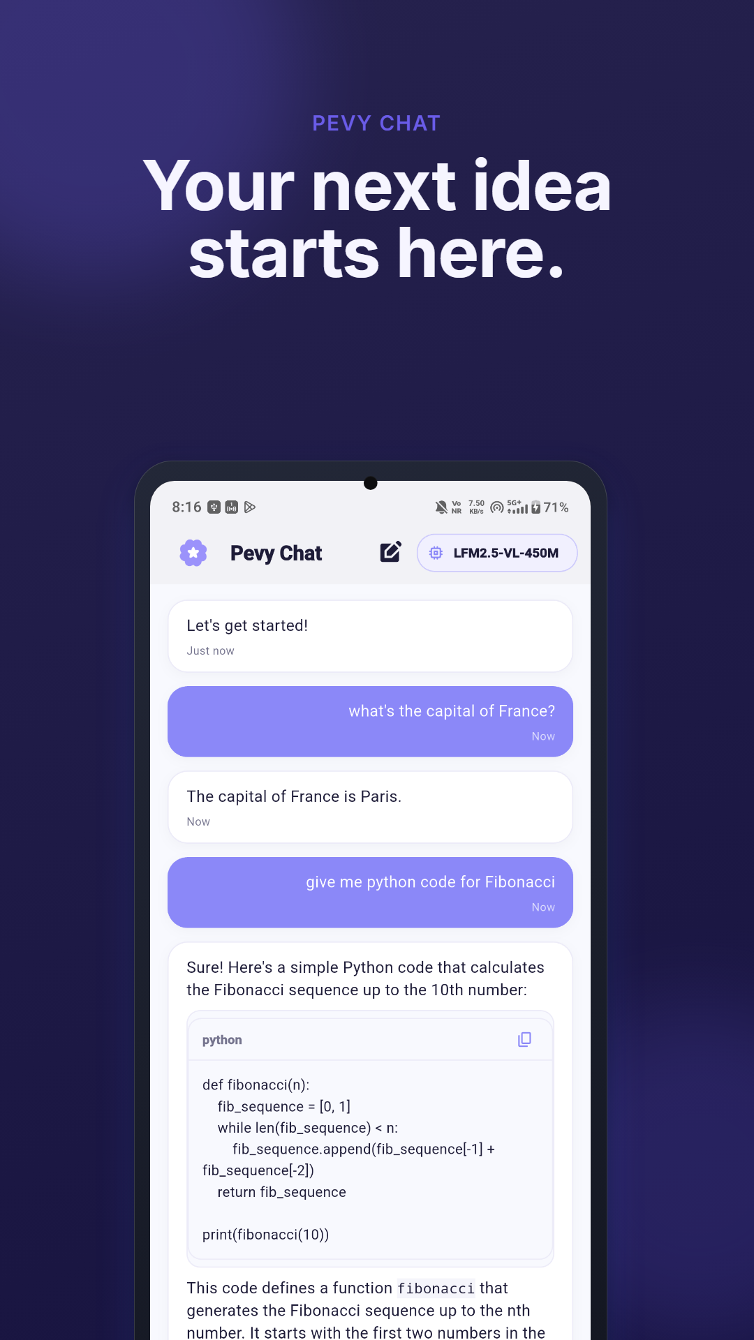 PevyAI screenshot 2